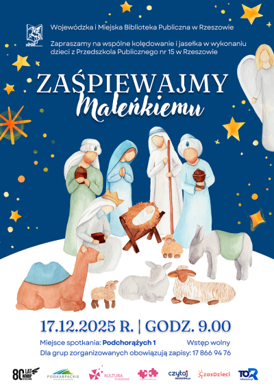Grafika promująca jasełka Zaśpiewajmy maleńkiemu